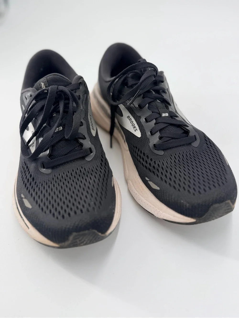 Brooks Women’s Black and Cream Athletic Running Shoes